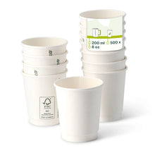 8 oz Takeaway coffee cups double wall, Ø 80 mm, white