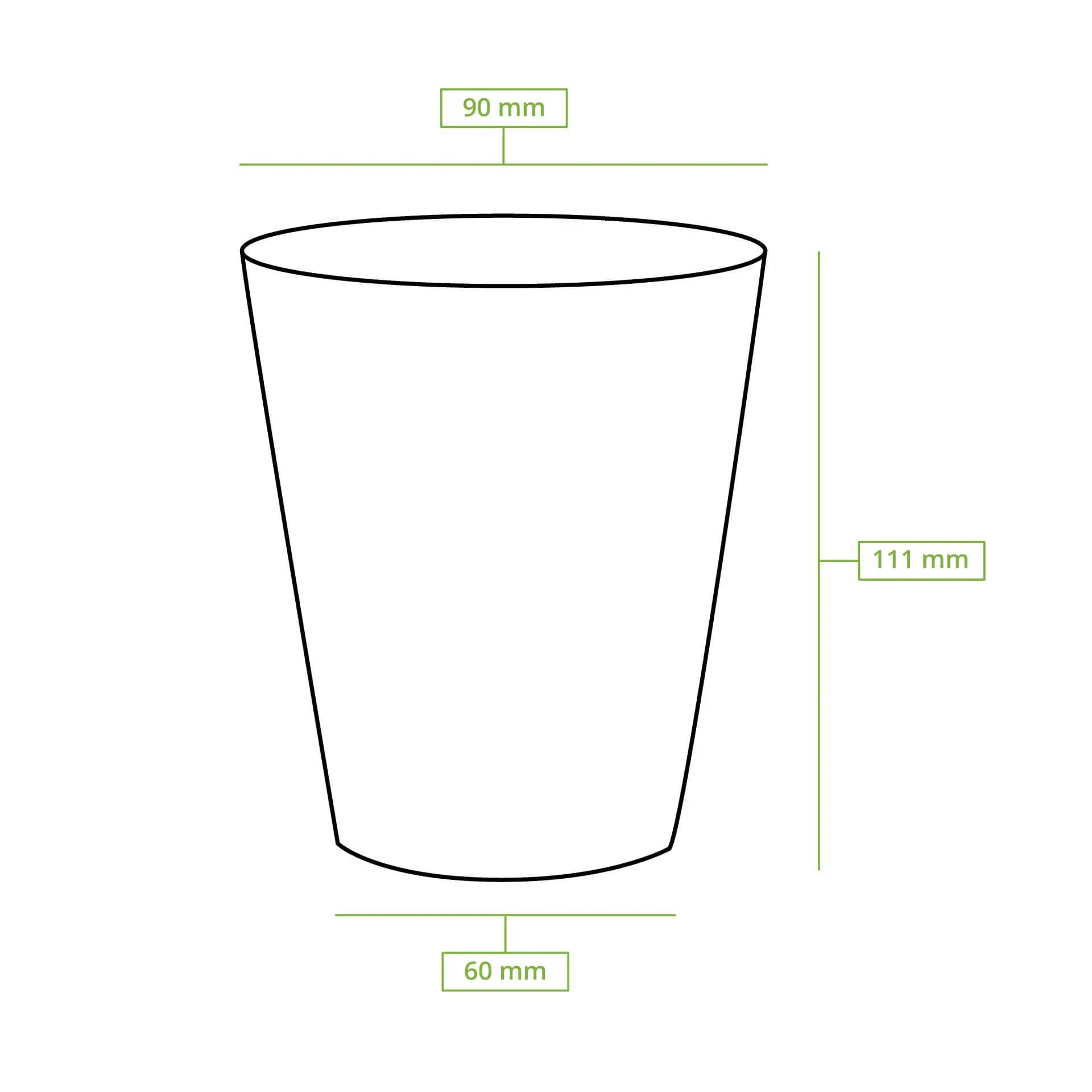 12 oz Takeaway coffee cups, Ø 90 mm, white