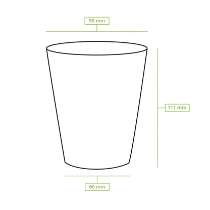 12 oz Takeaway coffee cups, Ø 90 mm, white