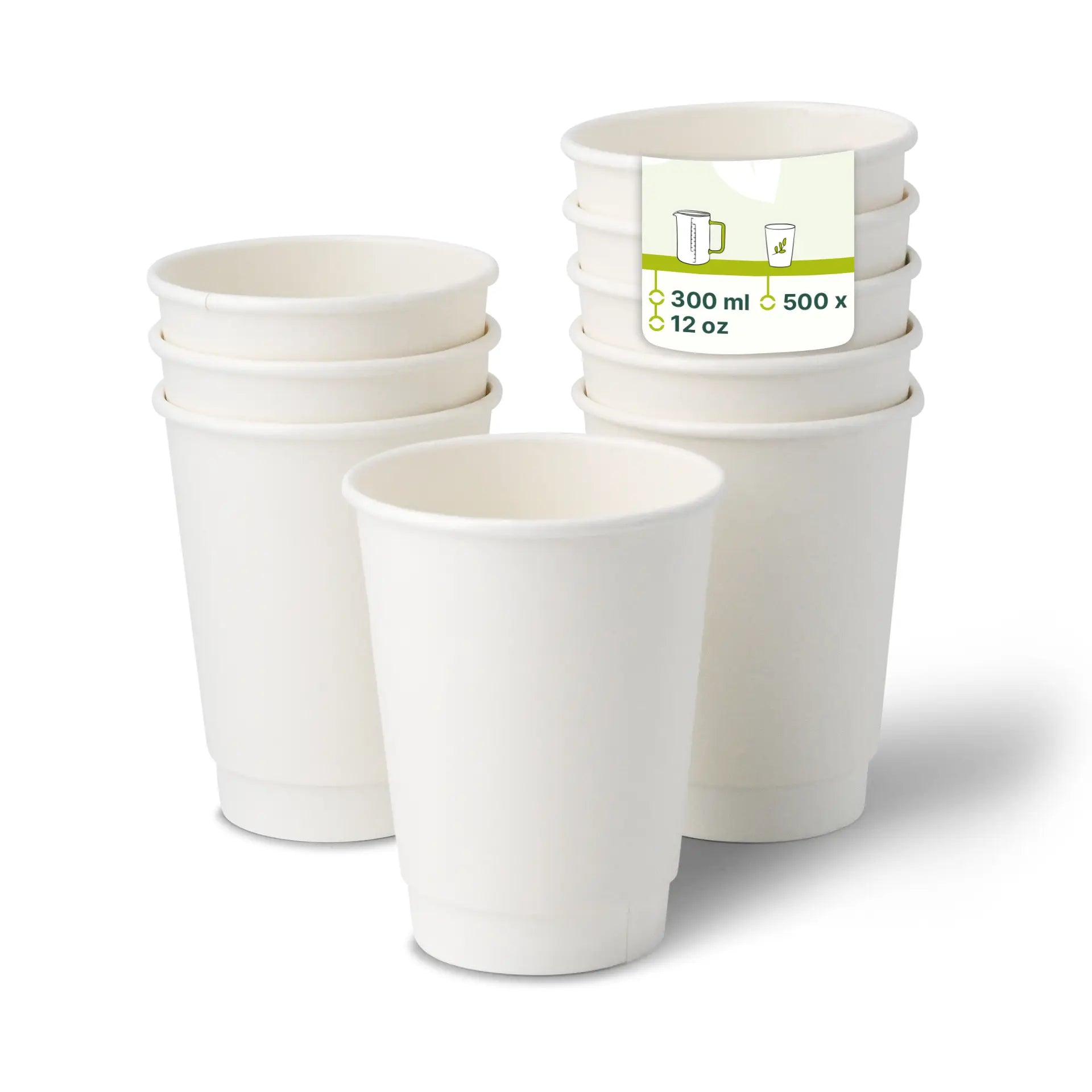 12 oz Takeaway coffee cups, Ø 90 mm, white