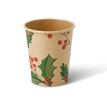 8 oz Paper cups Winter "Branches", Ø 80 mm, unbleached