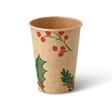 12 oz Paper cups Winter "Branches", Ø 90 mm, unbleached