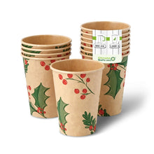 12 oz Paper cups Winter "Branches", Ø 90 mm, unbleached