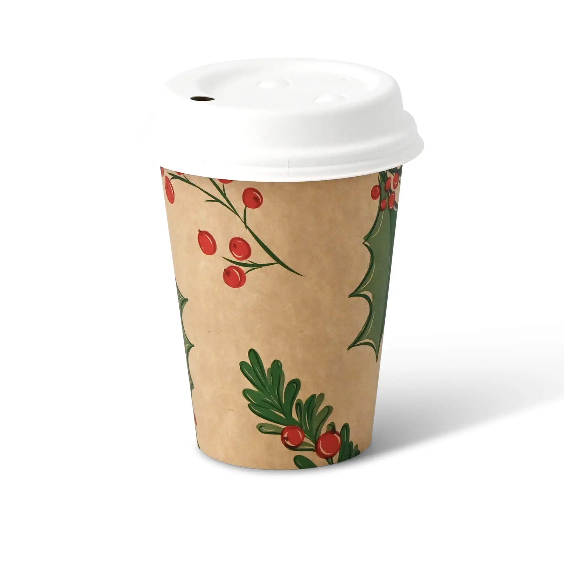 12 oz Paper cups Winter "Branches", Ø 90 mm, unbleached