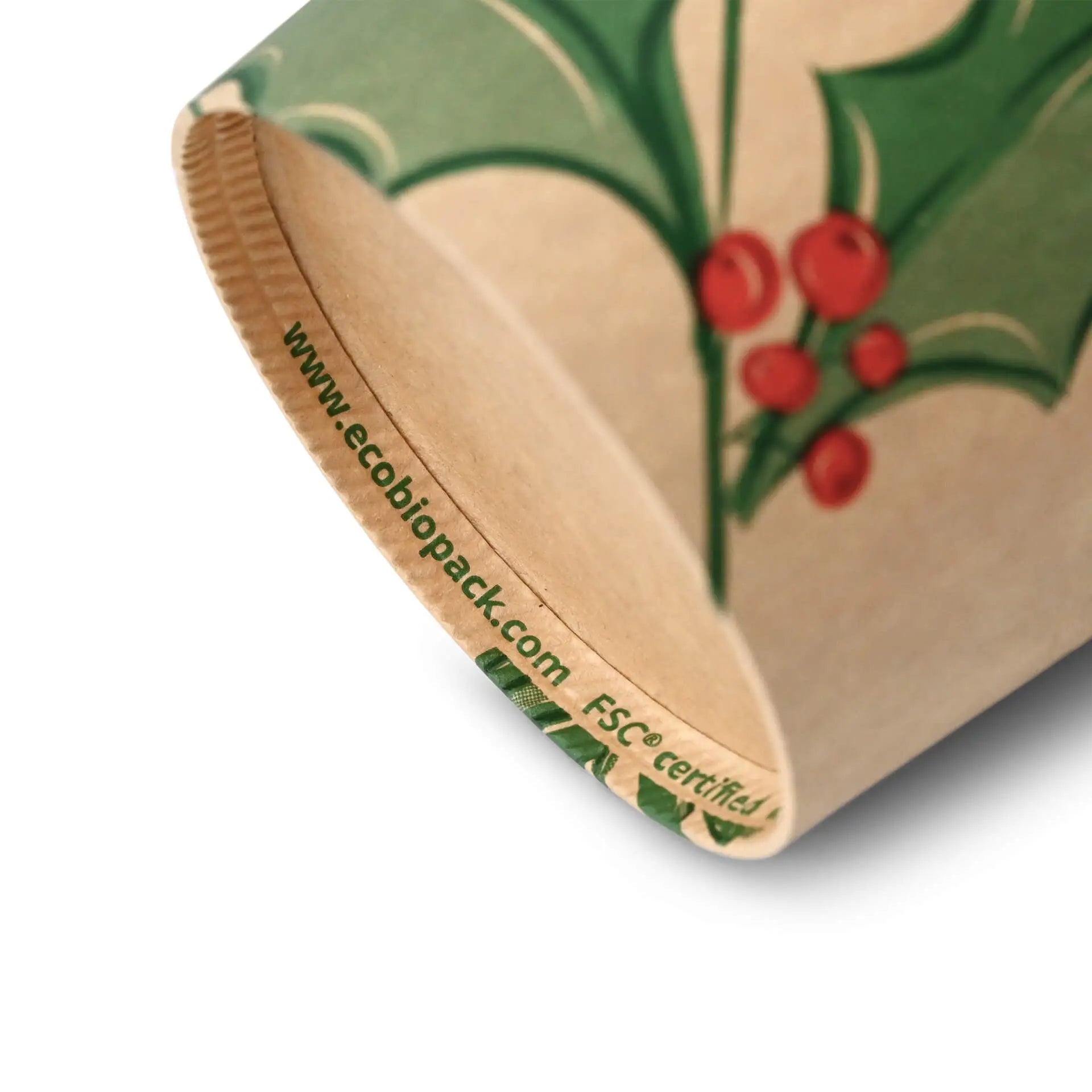 12 oz Paper cups Winter "Branches", Ø 90 mm, unbleached