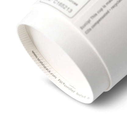 8 oz Paper cup double-walled Winter "Snowflake", Ø 80 mm, white