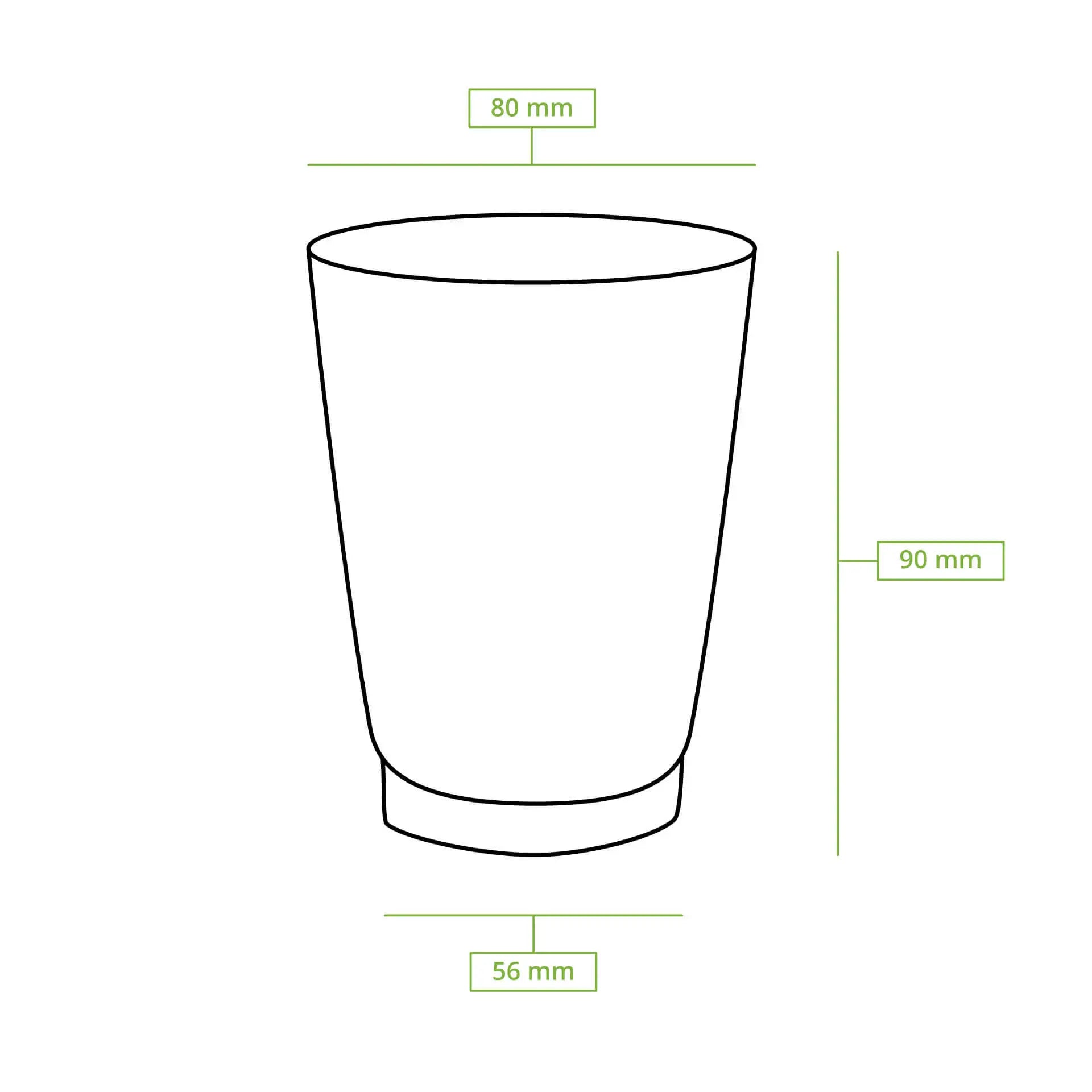8 oz Paper cup double-walled Winter "Snowflake", Ø 80 mm, white