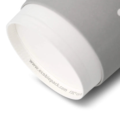 12 oz Paper cup double-walled Winter "Snowflake", Ø 90 mm, grey