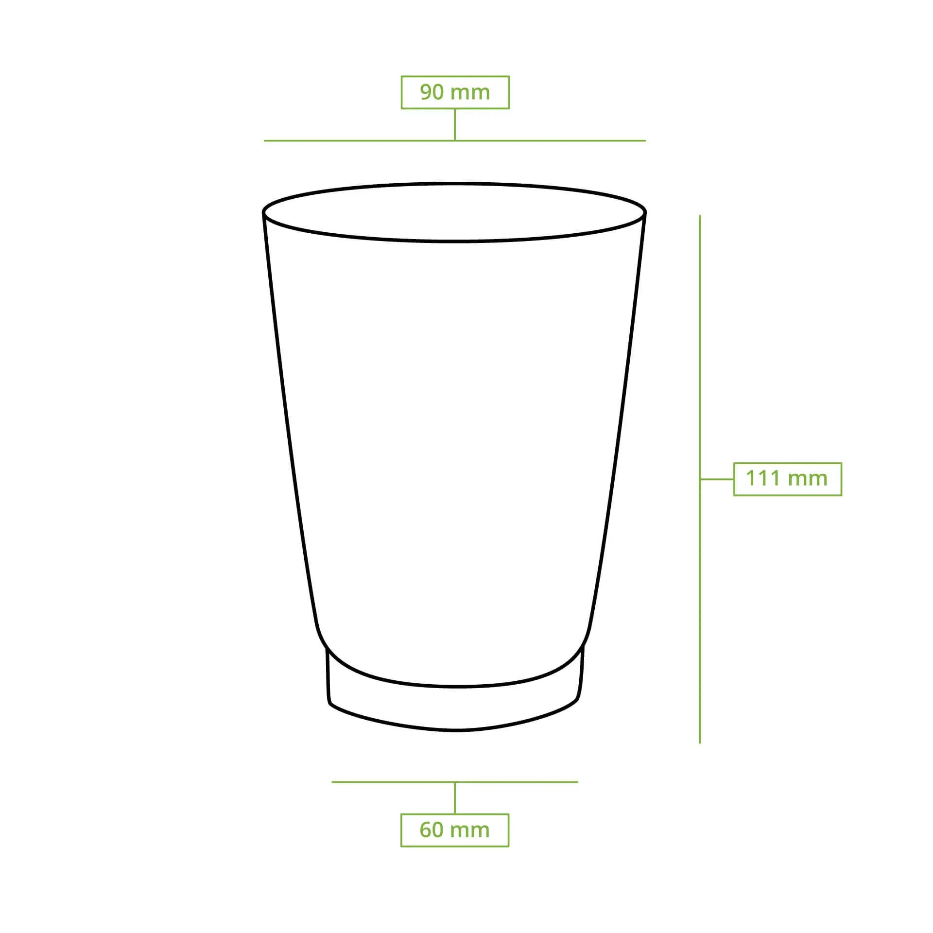 12 oz Paper cup double-walled Winter "Snowflake", Ø 90 mm, grey