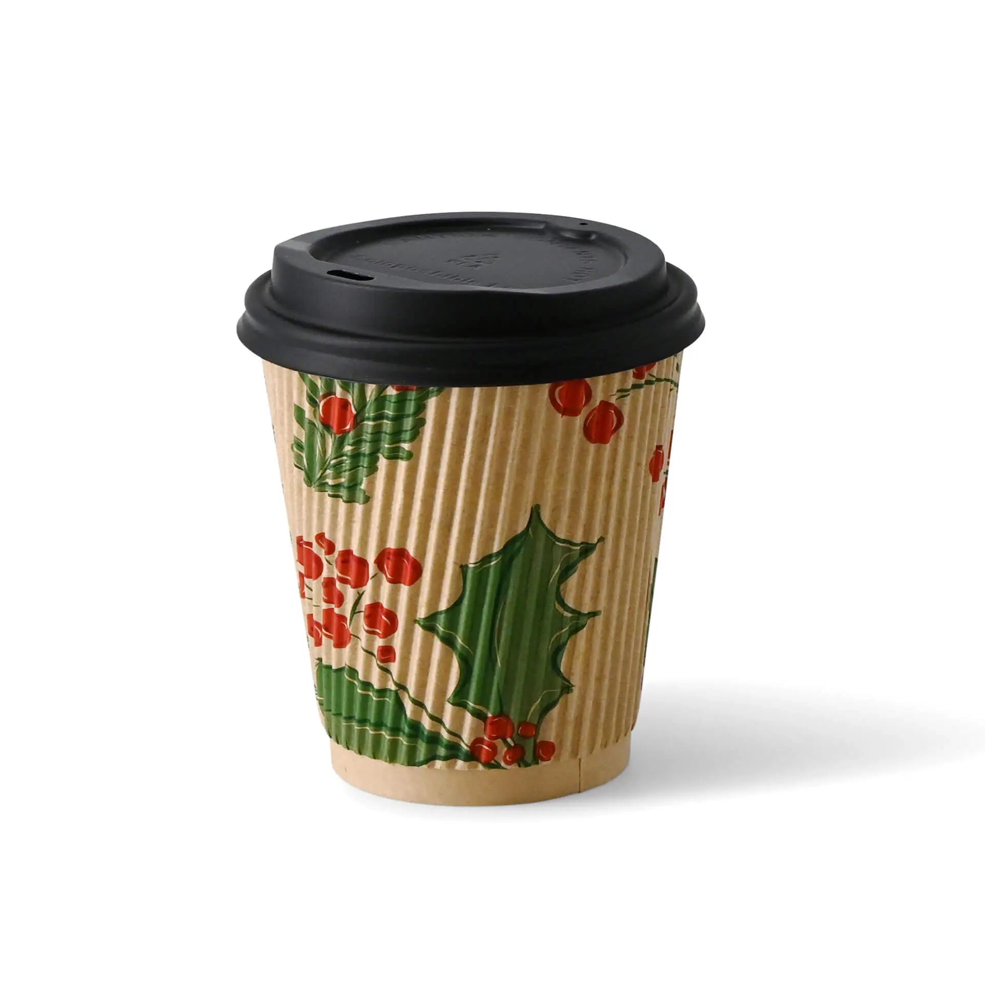 8 oz Ripple cups Winter "Branches", Ø 80 mm, unbleached