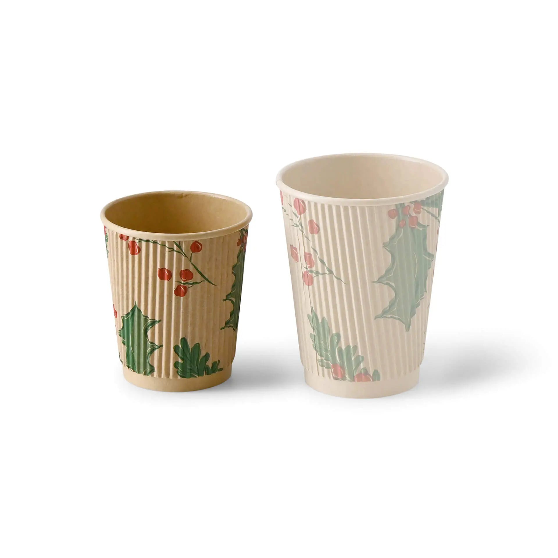 8 oz Ripple cups Winter "Branches", Ø 80 mm, unbleached