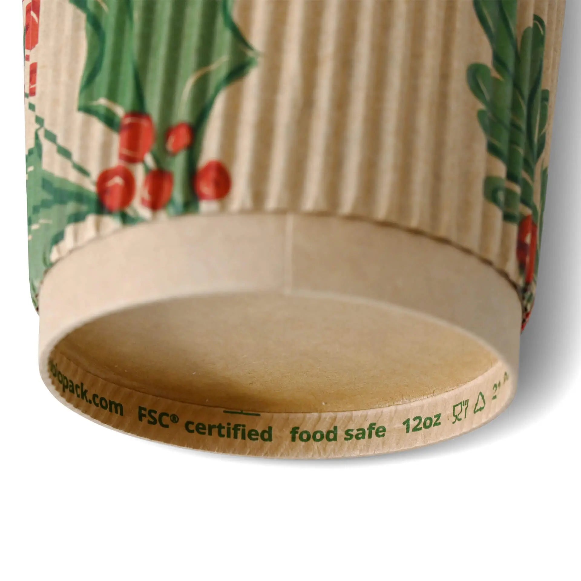 12 oz Ripple cups Winter "Branches", Ø 90 mm, unbleached