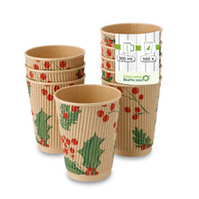 12 oz Ripple cups Winter "Branches", Ø 90 mm, unbleached