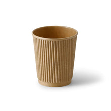 8 oz Takeaway coffee cups / Ripple cups, Ø 80 mm, kraft