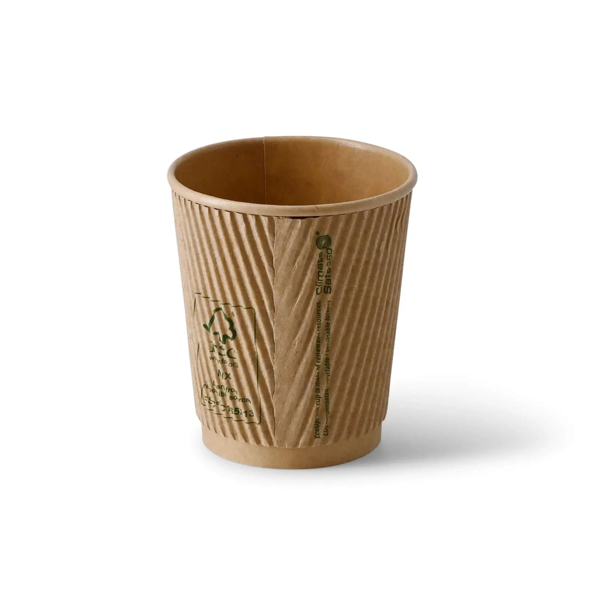 8 oz Takeaway coffee cups / Ripple cups, Ø 80 mm, kraft