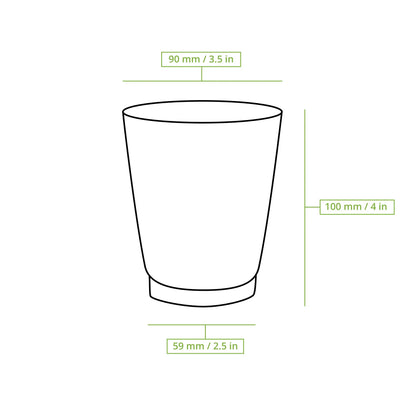 10 oz Takeaway coffee cups / Ripple cups, Ø 90 mm, kraft