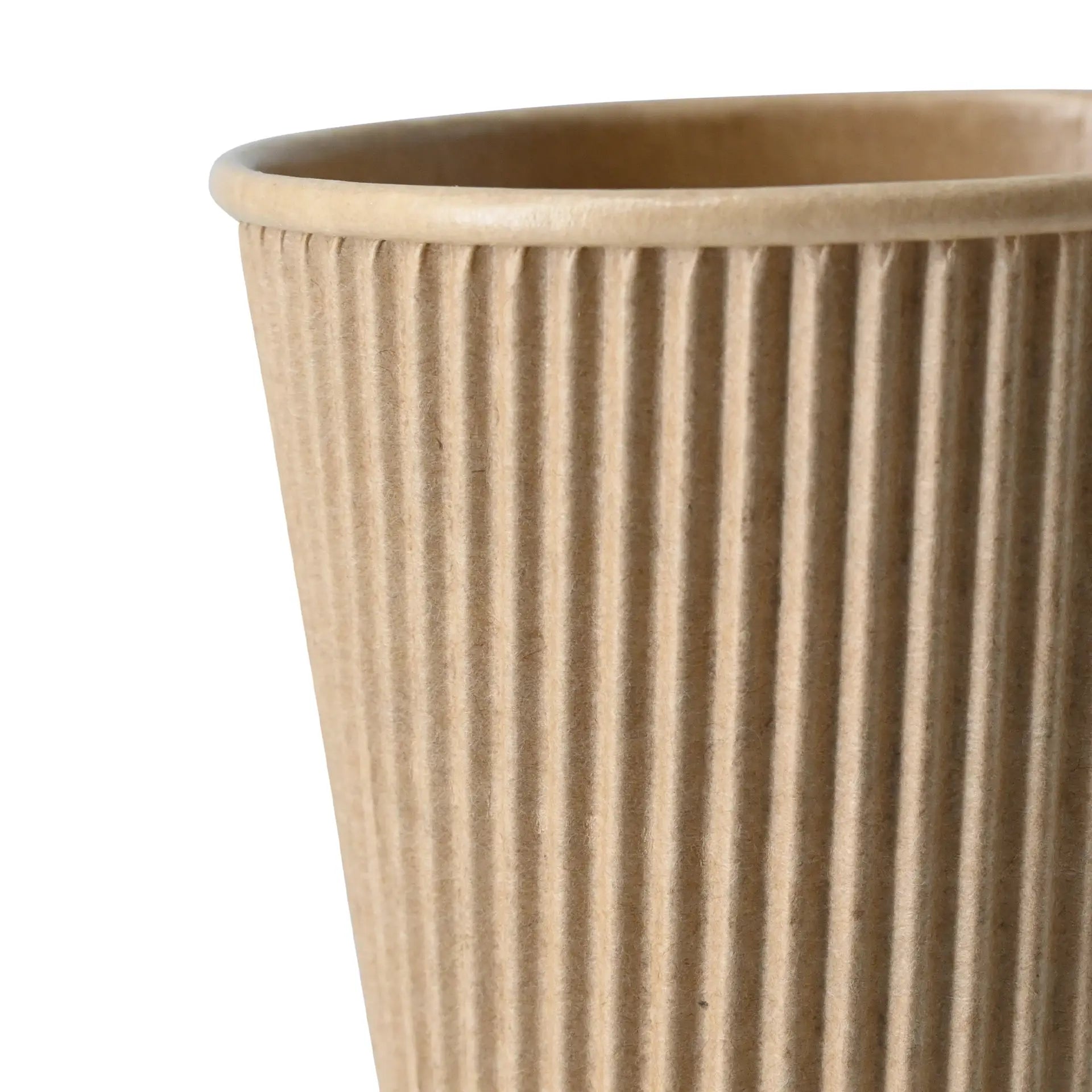 12 oz Takeaway coffee cups / Ripple cups, Ø 90 mm, kraft