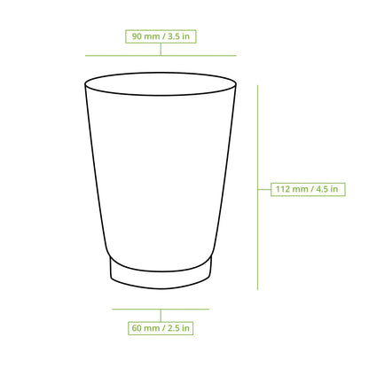 12 oz Takeaway coffee cups / Ripple cups, Ø 90 mm, kraft