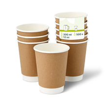 12 oz Takeaway coffee cups double wall, Ø 90 mm, kraft