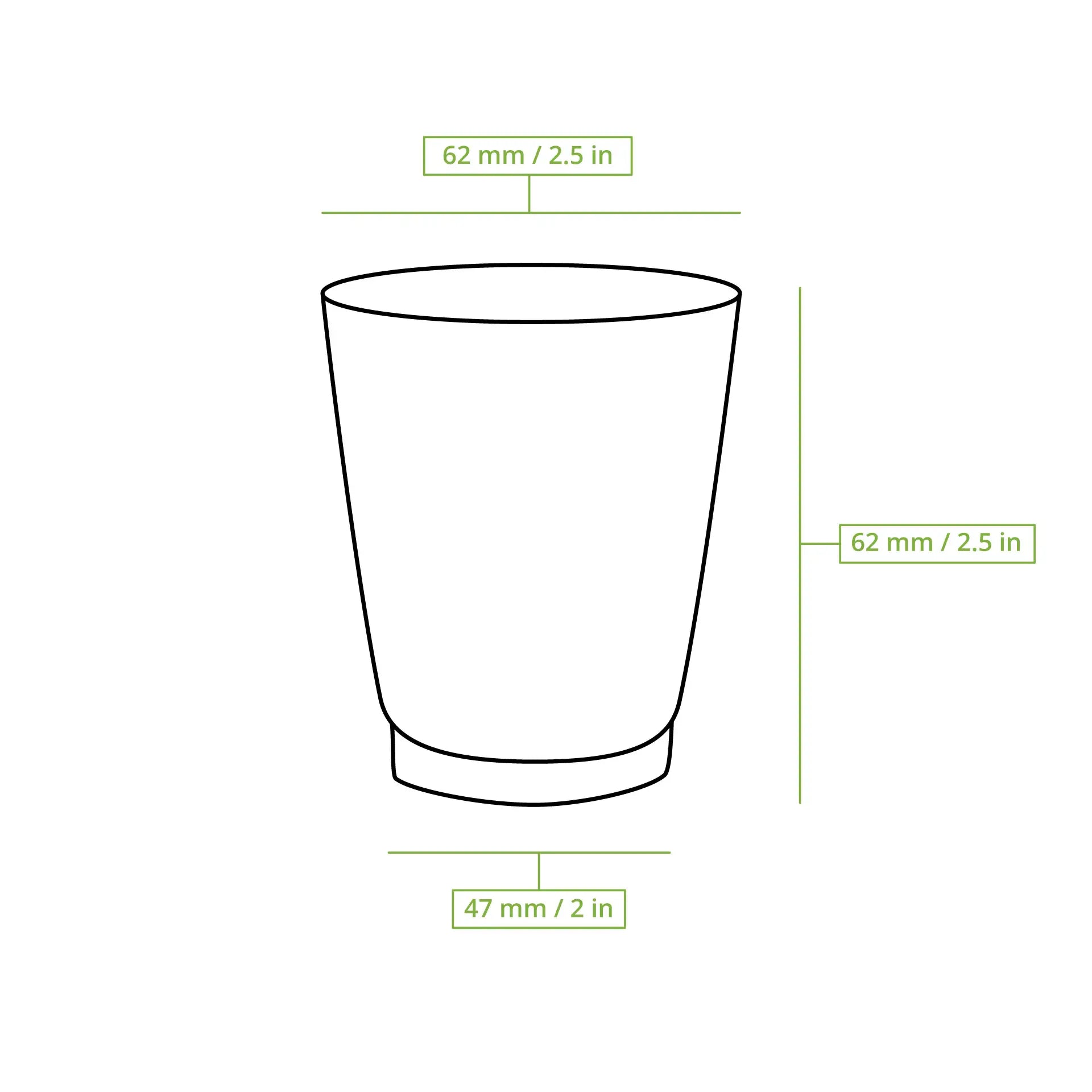 Riffelbecher / Coffee to go Becher 100 ml / 4 oz, Ø 62 mm, braun, innen weiß