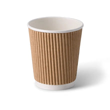 8 oz Takeaway coffee cups / Ripple cups, Ø 80 mm, kraft