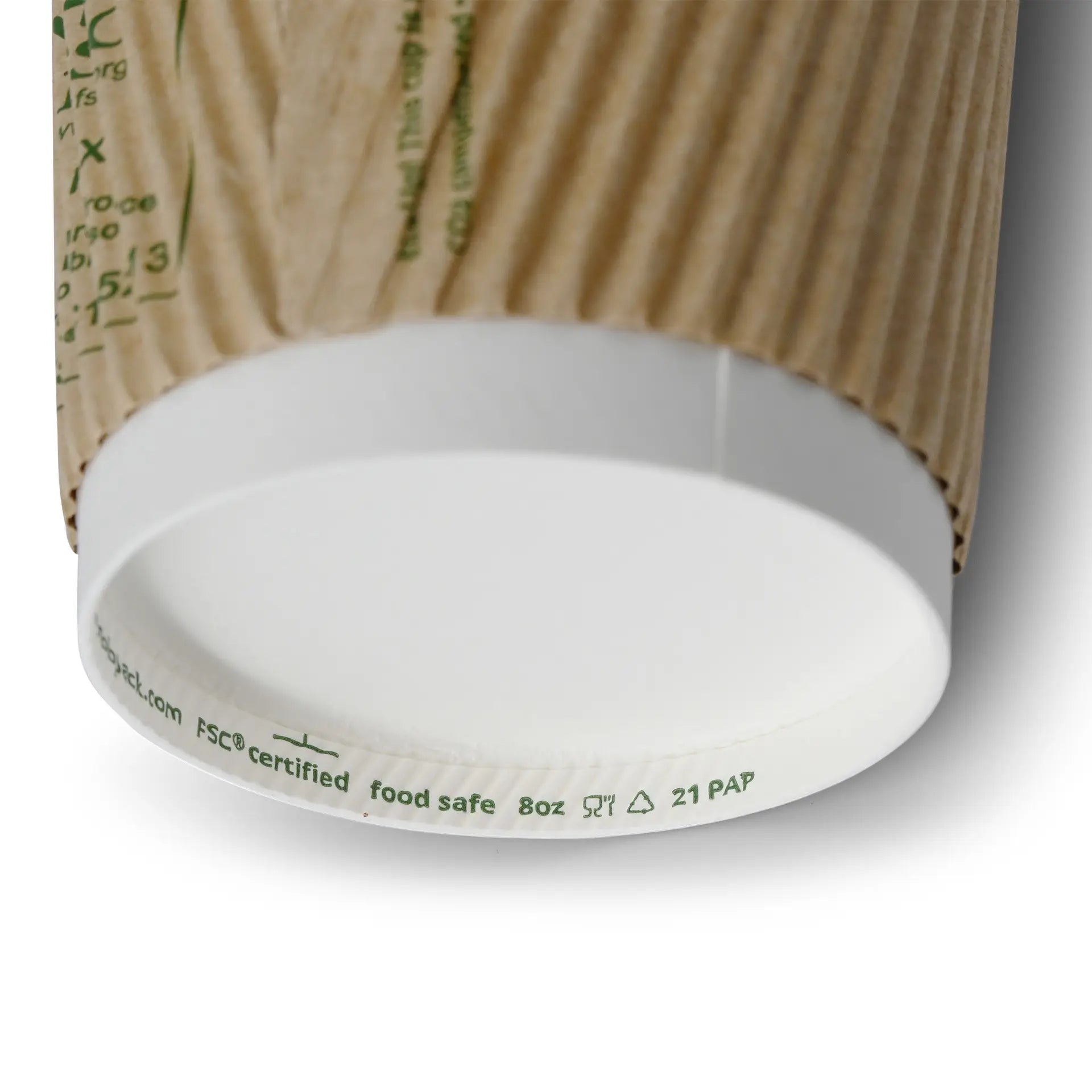 8 oz Takeaway coffee cups / Ripple cups, Ø 80 mm, kraft
