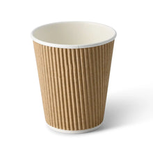 10 oz Takeaway coffee cups / Ripple cups, Ø 90 mm, kraft