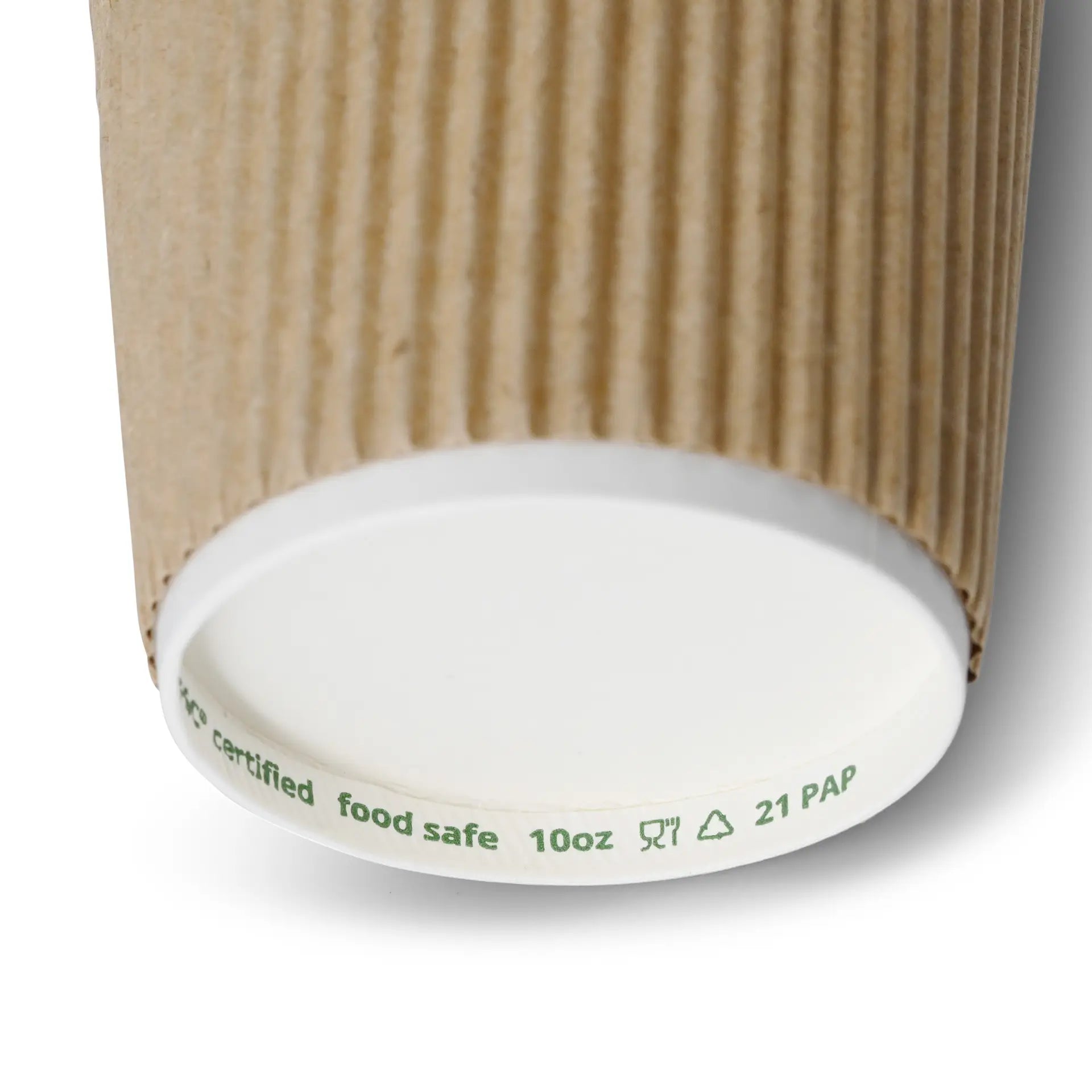 10 oz Takeaway coffee cups / Ripple cups, Ø 90 mm, kraft