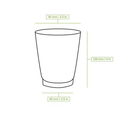 10 oz Takeaway coffee cups / Ripple cups, Ø 90 mm, kraft