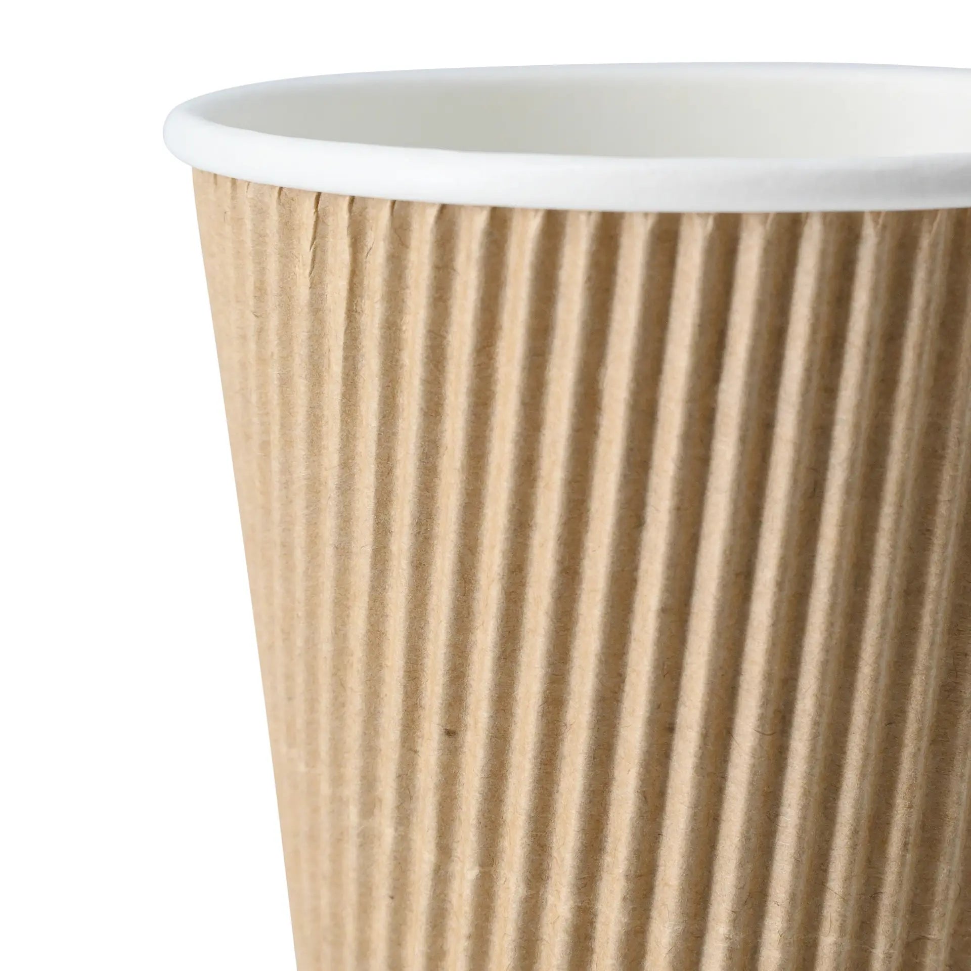 12 oz Takeaway coffee cups / Ripple cups, Ø 90 mm, kraft