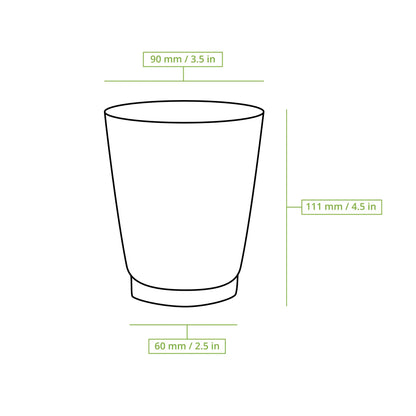 12 oz Takeaway coffee cups / Ripple cups, Ø 90 mm, kraft