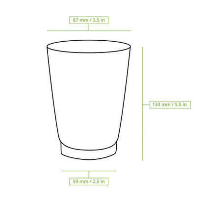 16 oz Takeaway coffee cups / Ripple cups, Ø 90 mm, kraft
