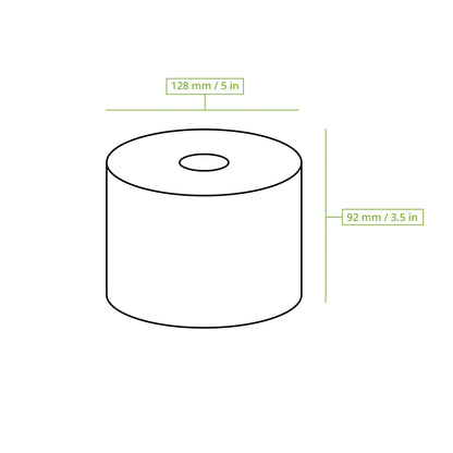 rPaper toilet paper rolls, 2-ply, 500 sheets
