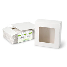 Cupcake boxes (4-pack), cellulose window, white