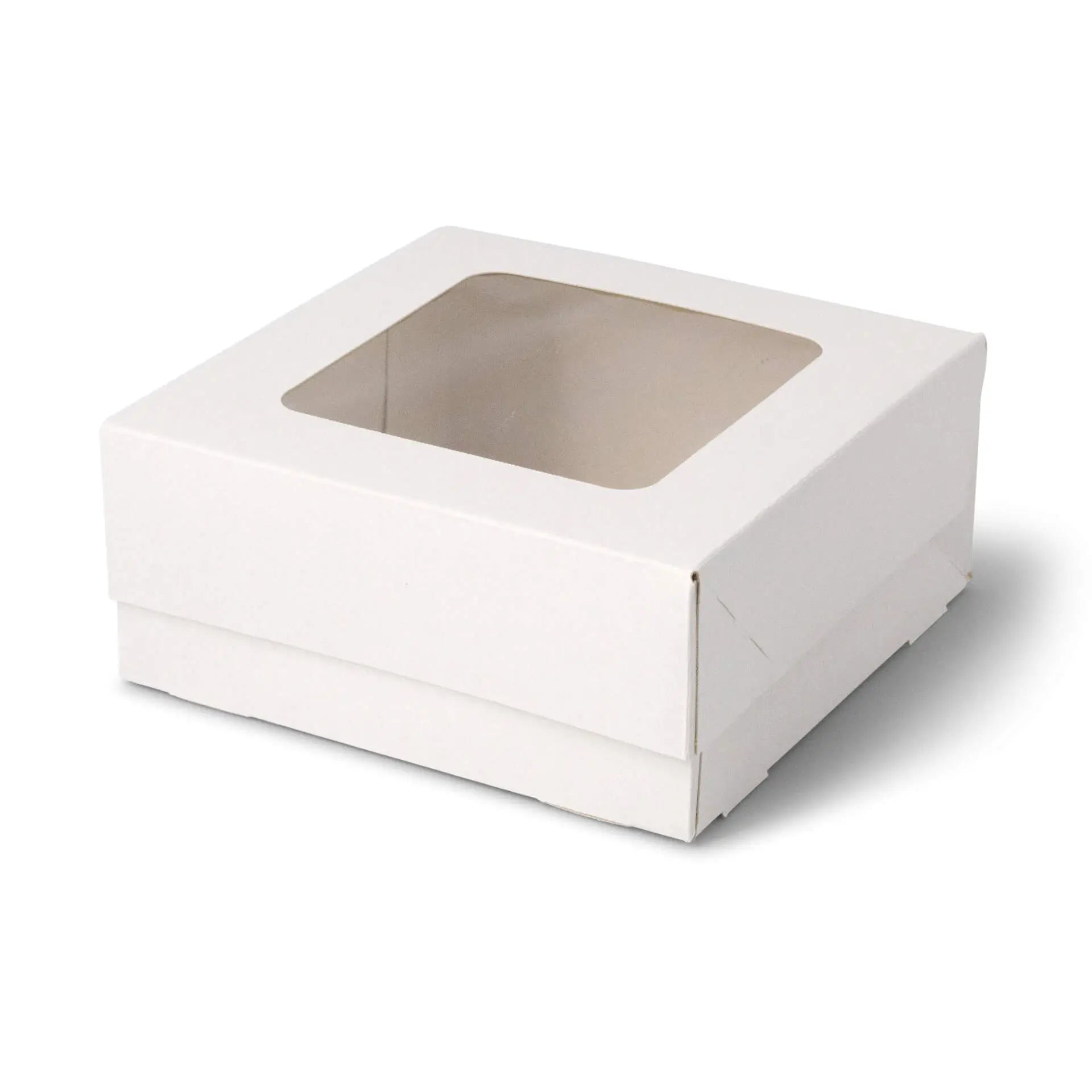 Cupcake boxes (4-pack), cellulose window, white