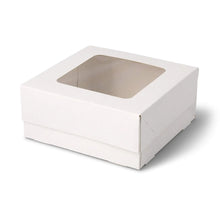 Cupcake boxes (4-pack), cellulose window, white