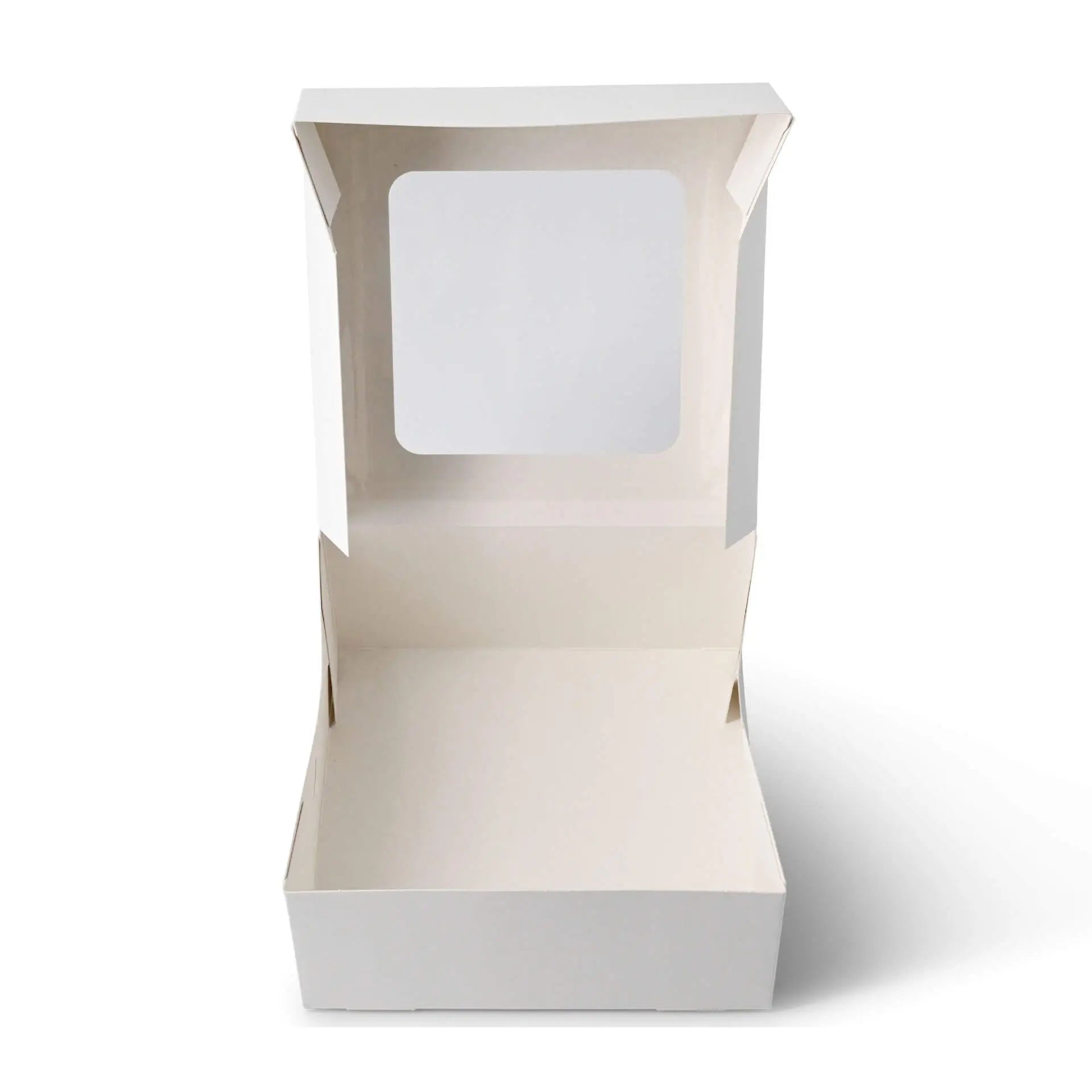 Cupcake boxes (4-pack), cellulose window, white