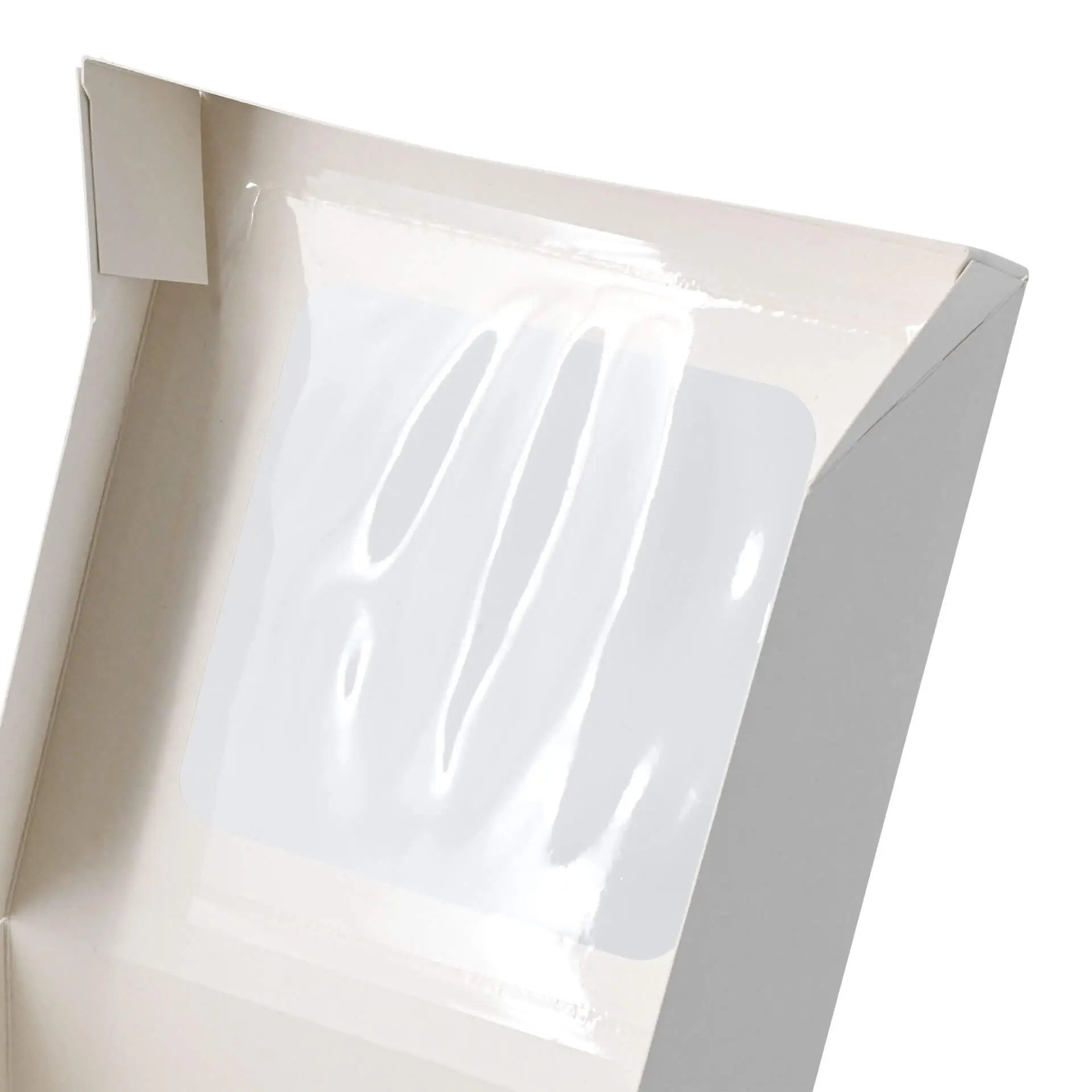 Cupcake boxes (4-pack), cellulose window, white