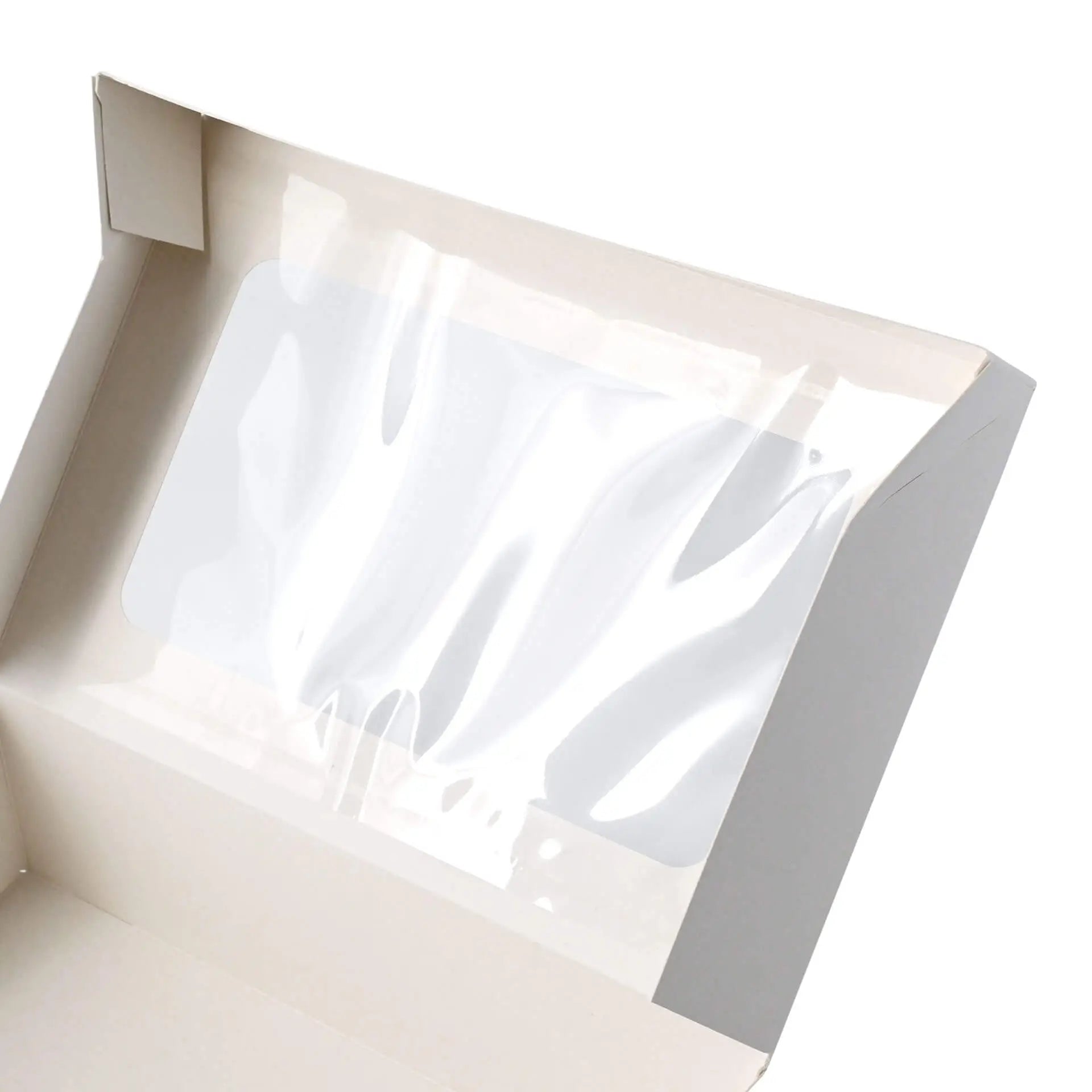 Cupcake Boxen (6er), Zellulose-Fenster, weiß