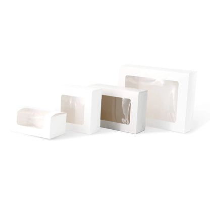 Cupcake Boxen (6er), Zellulose-Fenster, weiß