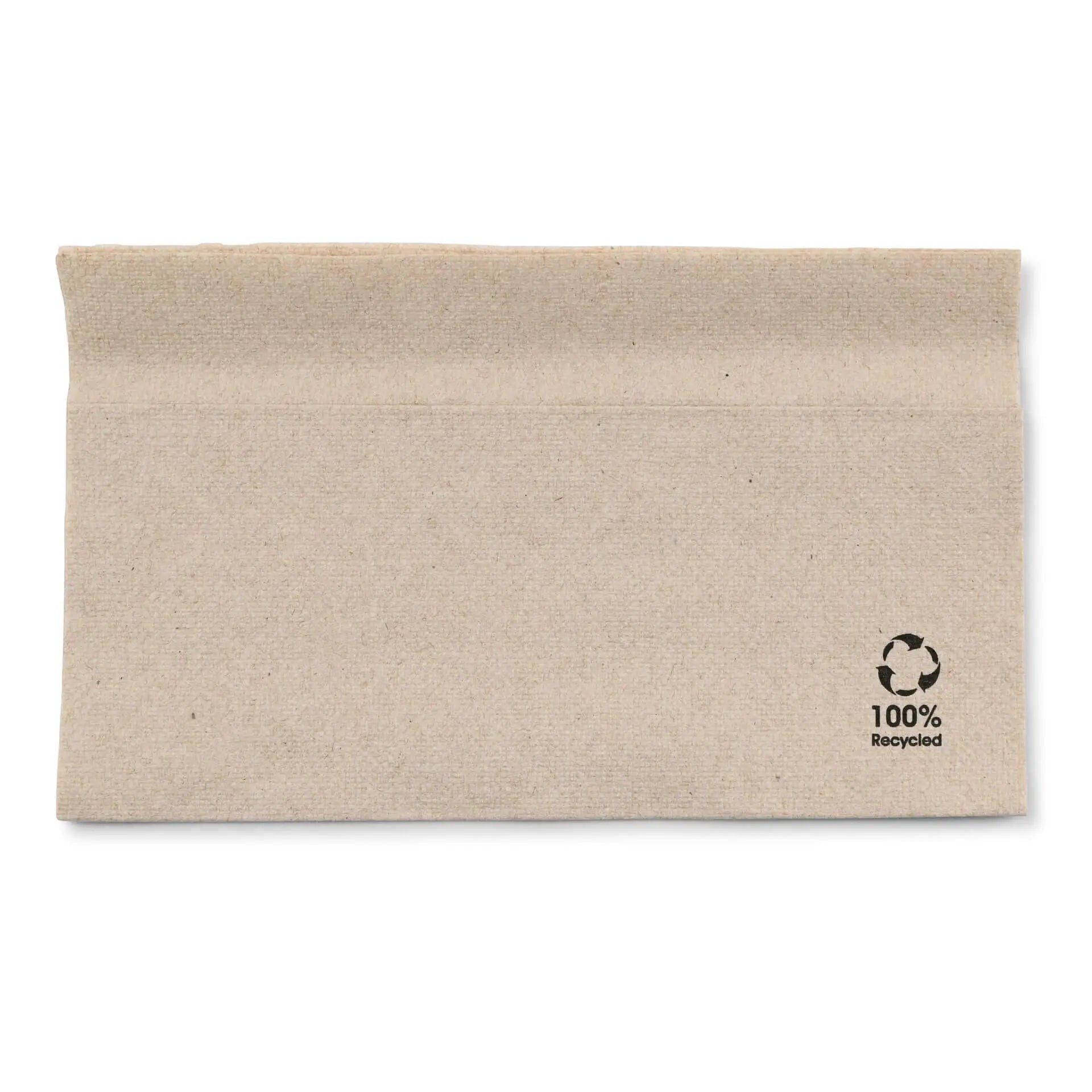 Servietten aus recyceltem Papier 33 x 33 cm, 1-lagig, 1/8 Falz, ungebleicht