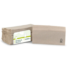 Servietten aus recyceltem Papier 33 x 33 cm, 1-lagig, 1/8 Falz, ungebleicht