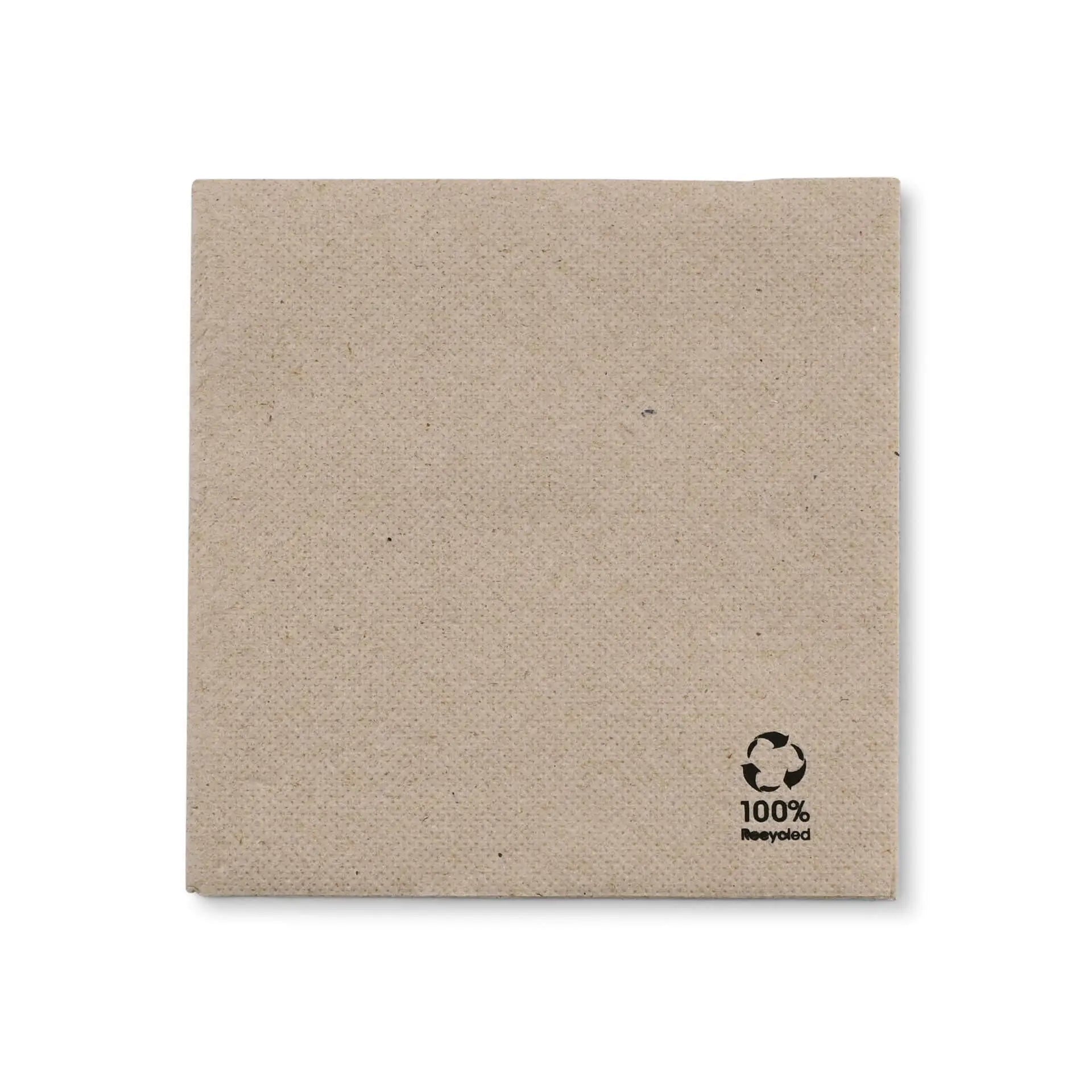 Servietten aus recyceltem Papier (Premium) 25 x 25 cm, 2-lagig, 1/4 Falz, ungebleicht
