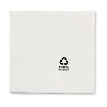 Cocktail-Servietten aus recyceltem Papier 24 x 24 cm, 2-lagig, ¼ Falz, weiß