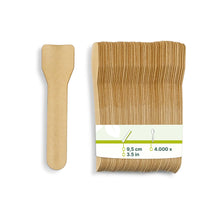 Eisspatel aus Papier 9,5 cm, braun
