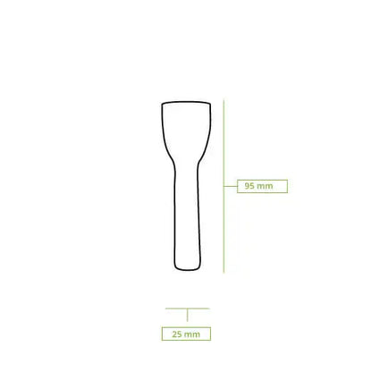 Eisspatel aus Papier 9,5 cm, braun