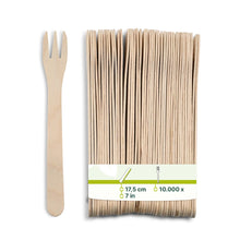 Pommesgabeln aus Holz XL 17,5 cm, Dreizack
