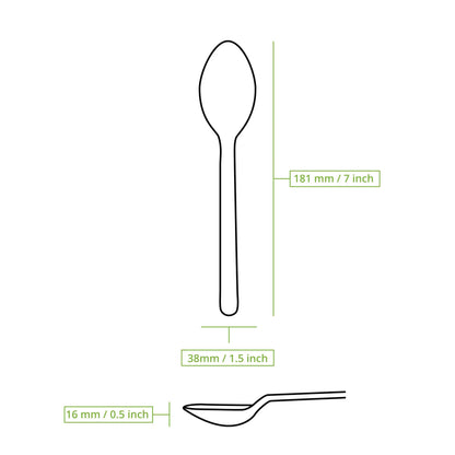 Mehrweg Löffel "merways Cutlery" 18 cm, natur