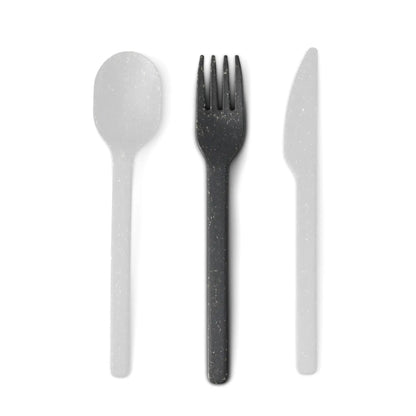 Reusable Forks “merways Cutlery” 18 cm, pepper / grey
