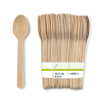 Papierlöffel 16,5 cm, braun